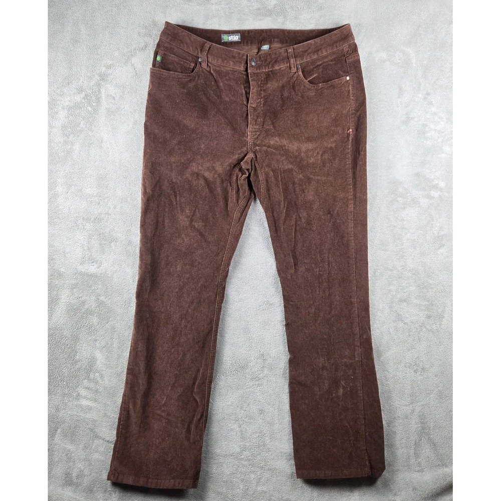 Stio Rivet Corduroy Brown Pants Mens 38R (38x32) Organic Cotton Stretch Outdoor